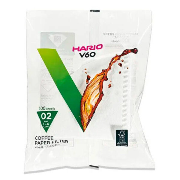 Фільтри Hario паперові білі V60-02, 100 шт