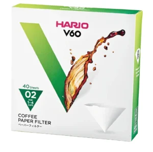 Паперові білі фільтри V60 для пуровера 02 Hario, 40 шт