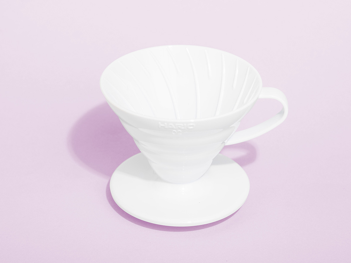 Пуровер Hario V60 02 білий пластиковий